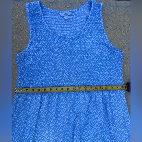 Croft & Barrow Blue Maxi A-Line Skirt with Smocked Detail Size XL - Picture 7 of 8